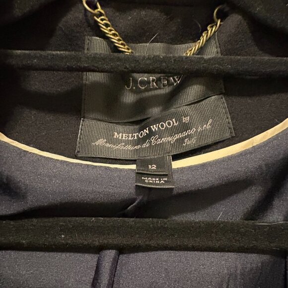 J.Crew Black Melton Wool Jacket size 12 - Picture 3 of 3